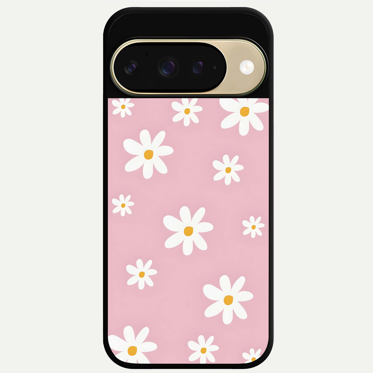  Soft Daisy Bliss Glass Case For Google Pixel 9 back cover – full design glossy printed glass finish