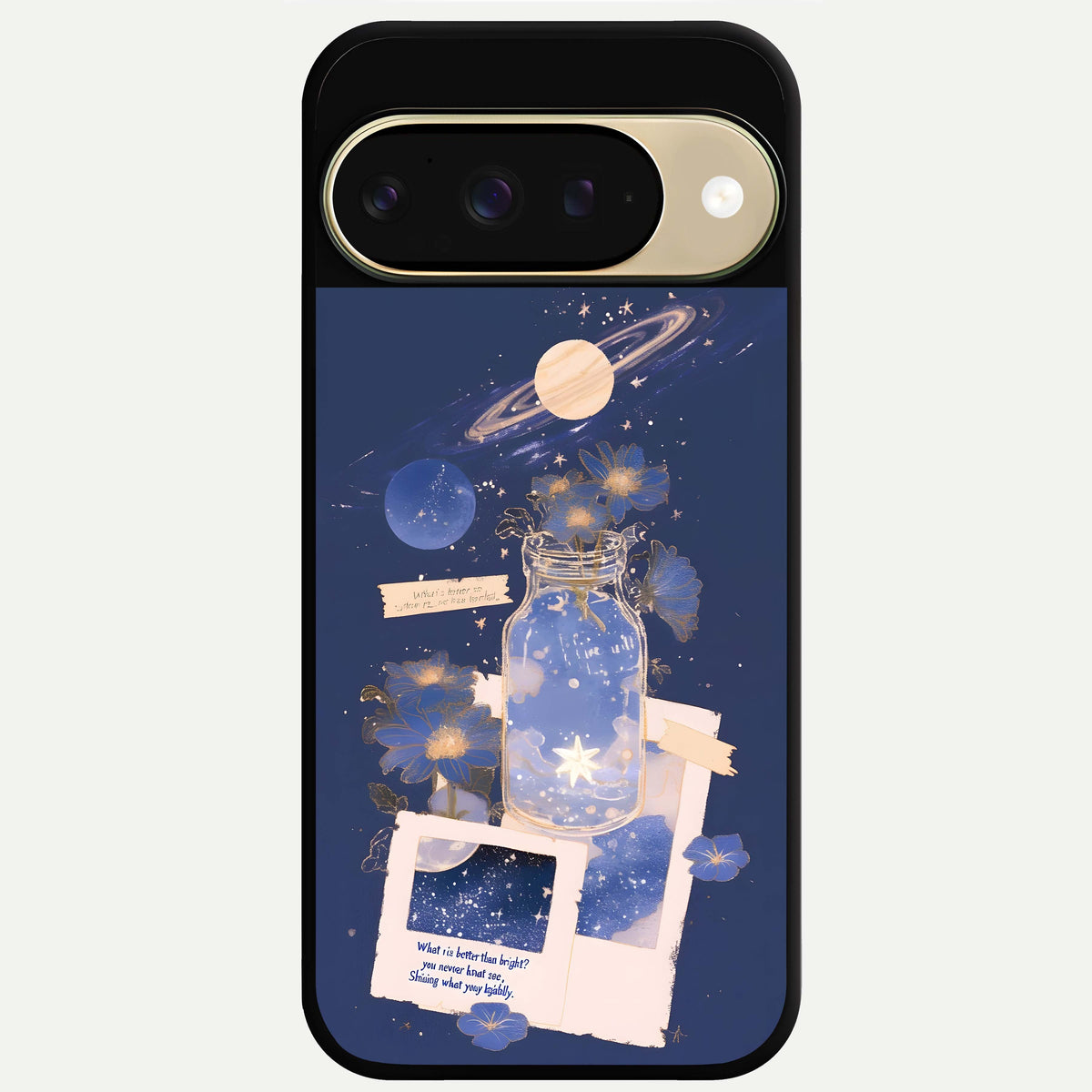  Starlit Cosmic Jar Glass Case For Google Pixel 9 back cover – full design glossy printed glass finish
