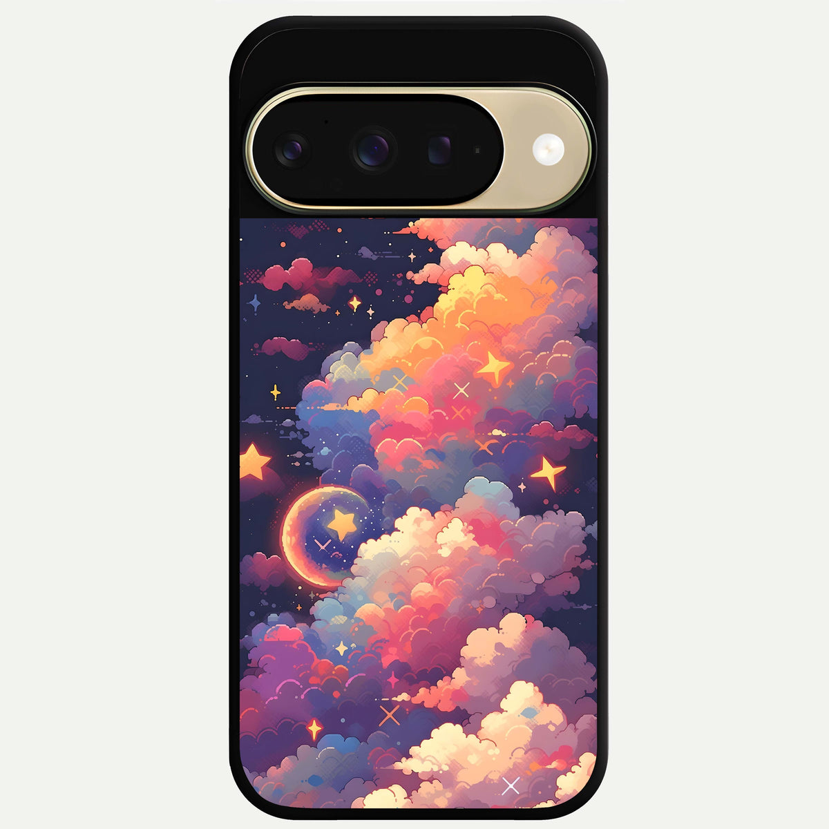  Starlit Dream Clouds Glass Case For Google Pixel 9 back cover – full design glossy printed glass finish