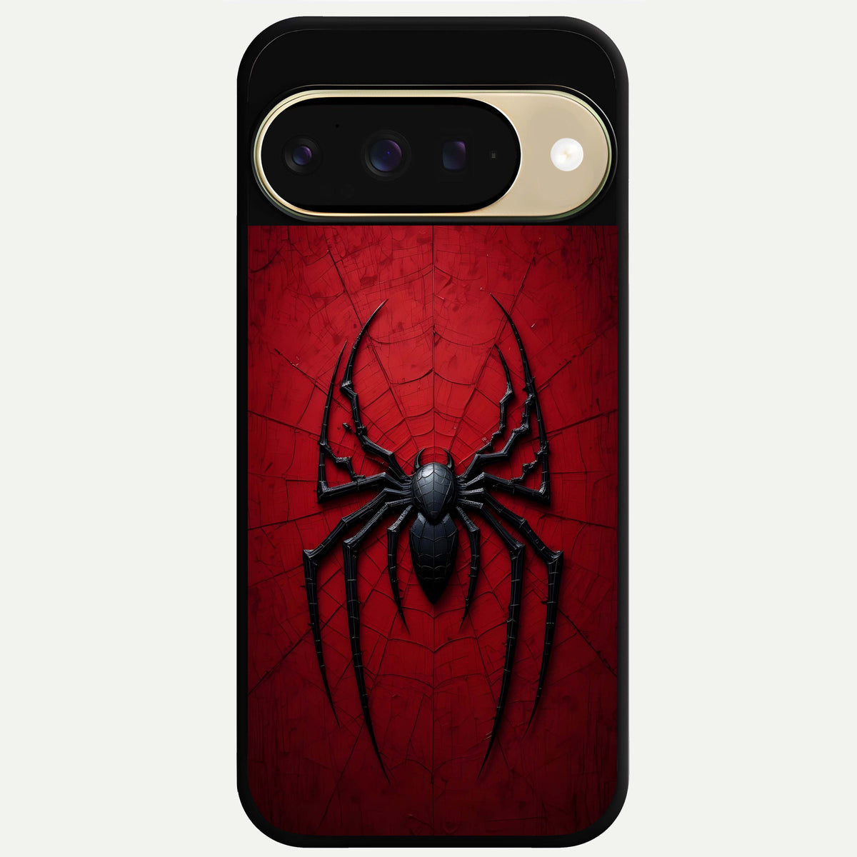  Superhero Web Emblem Glass Case For Google Pixel 9 back cover – full design glossy printed glass finish