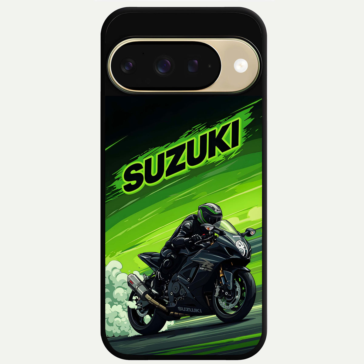  Suzuki Speed Beast Glass Case For Google Pixel 9 back cover – full design glossy printed glass finish