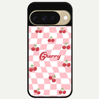  Sweet Cherry Vibes Glass Case For Google Pixel 9 back cover – full design glossy printed glass finish
