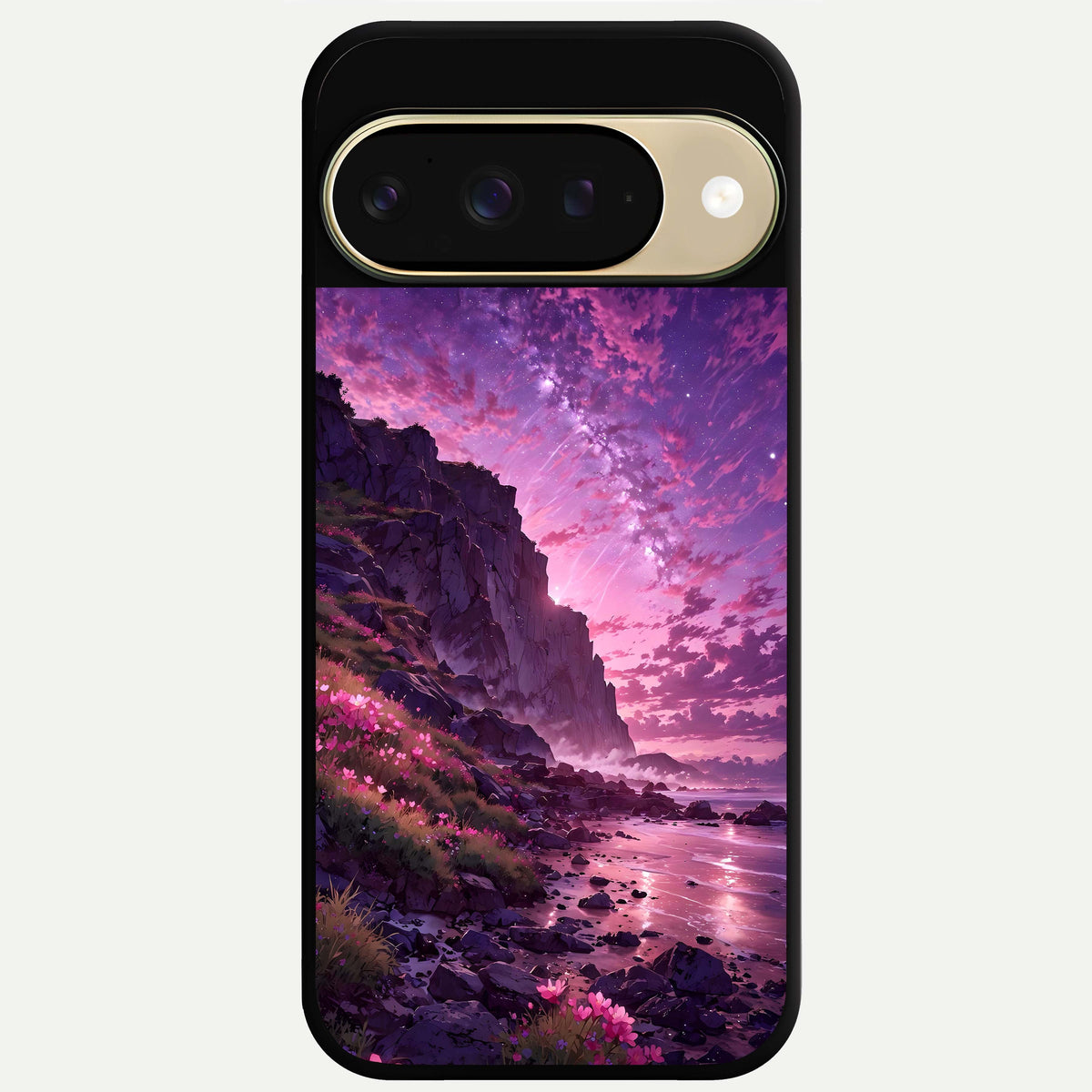 Twilight Blossom Coast Glass Case For Google Pixel 9 back cover – full design glossy printed glass finish