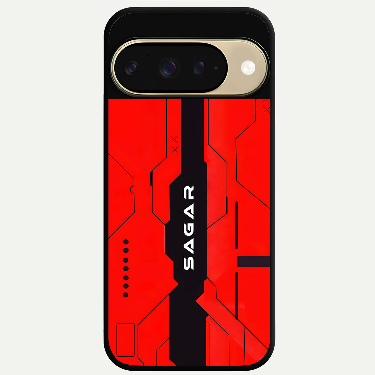  Voltage Rise CYBERPUNK Custom Name Glass Case For Google Pixel 9 back cover – personalized glossy printed glass finish