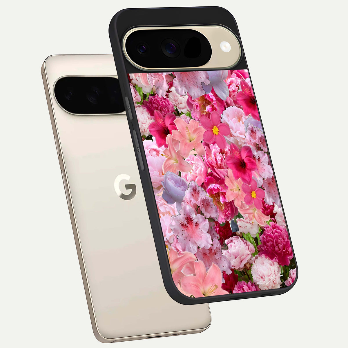  Bloom Crush Fantasy phone case For Google Pixel 9 showing premium glass back cover with detailed artwork