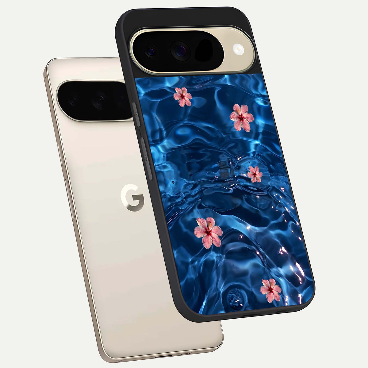  Bloom Thread Art phone case For Google Pixel 9 showing premium glass back cover with detailed artwork