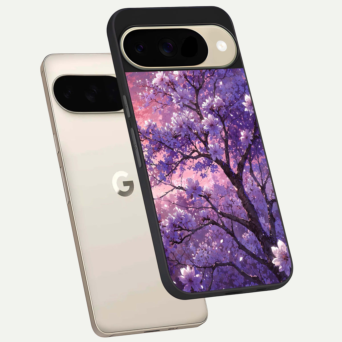  Blossom Tree phone case For Google Pixel 9 showing premium glass back cover with detailed artwork