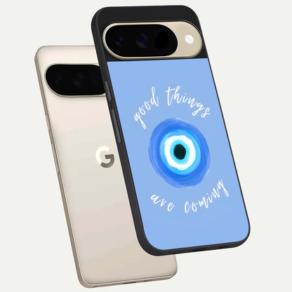  Bright Future Ahead phone case For Google Pixel 9 showing premium glass back cover with detailed artwork