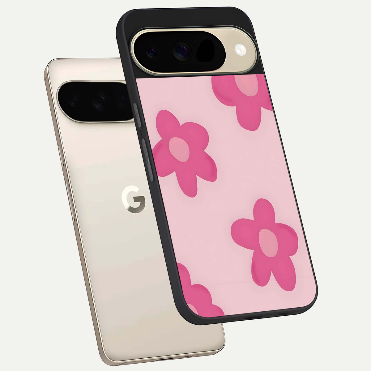  Candy Bloom Dreams phone case For Google Pixel 9 showing premium glass back cover with detailed artwork