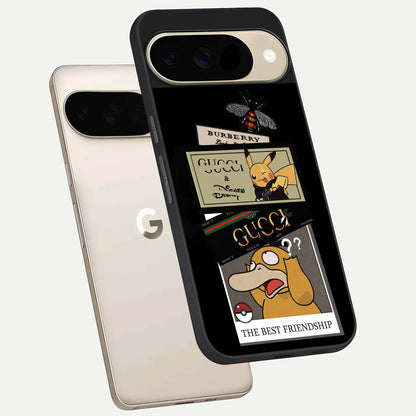  Cartoon Brand Play Mashup phone case For Google Pixel 9 showing premium glass back cover with detailed artwork