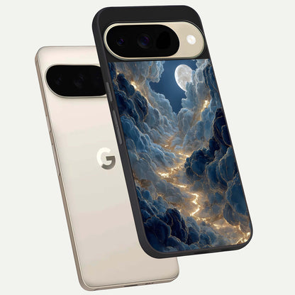  Celestial Cloud Road phone case For Google Pixel 9 showing premium glass back cover with detailed artwork
