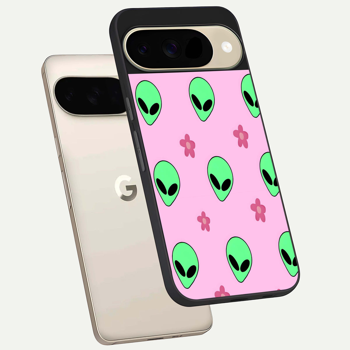  Cosmic Cute Crush phone case For Google Pixel 9 showing premium glass back cover with detailed artwork