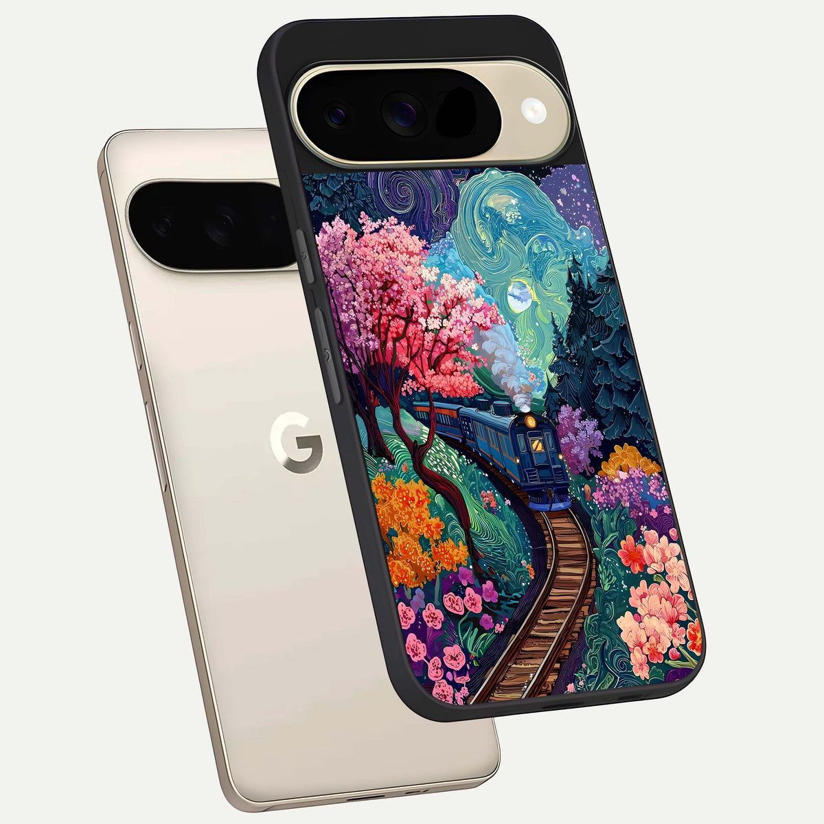  Digital Art phone case For Google Pixel 9 showing premium glass back cover with detailed artwork