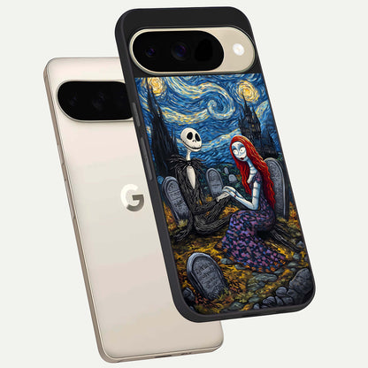  Eternal Night Love phone case For Google Pixel 9 showing premium glass back cover with detailed artwork