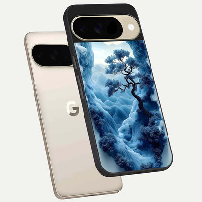  Frozen Serenity Gate phone case For Google Pixel 9 showing premium glass back cover with detailed artwork