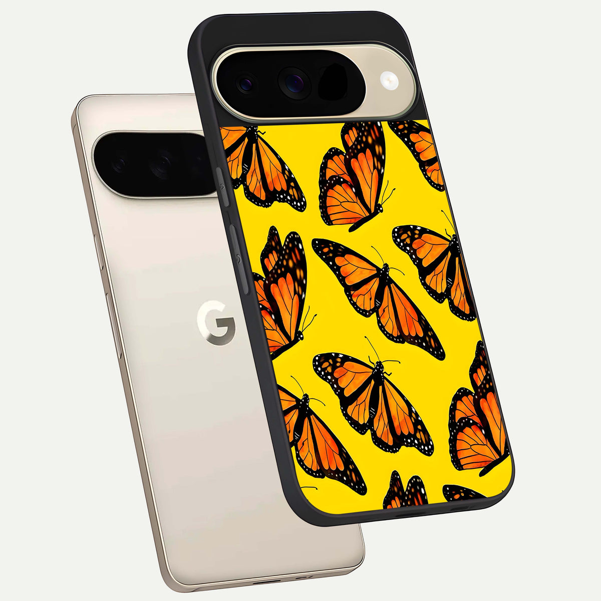  Golden Wing Flight phone case For Google Pixel 9 showing premium glass back cover with detailed artwork
