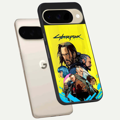  Neon Rebel Genesis phone case For Google Pixel 9 showing premium glass back cover with detailed artwork
