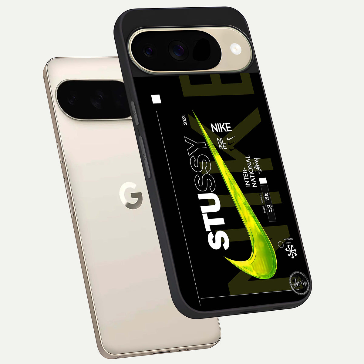  Neon Street Edition phone case For Google Pixel 9 showing premium glass back cover with detailed artwork