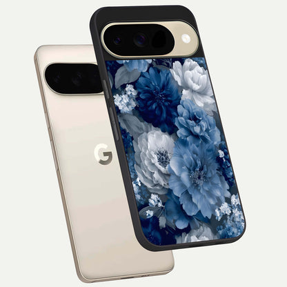  Royal Bloom Garden phone case For Google Pixel 9 showing premium glass back cover with detailed artwork