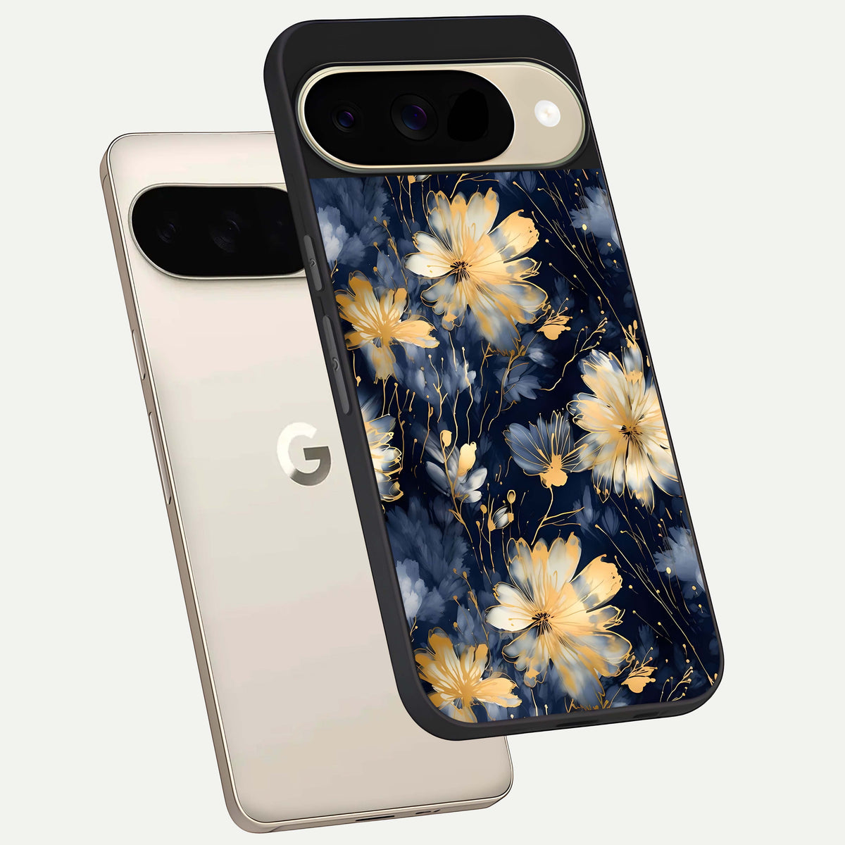  Royal Petal Dream phone case For Google Pixel 9 showing premium glass back cover with detailed artwork