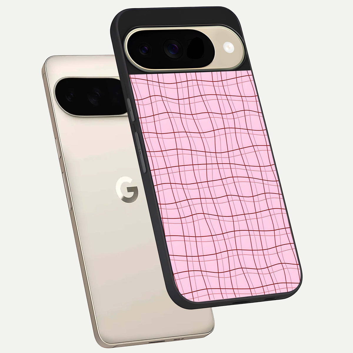  Soft Grid Bliss phone case For Google Pixel 9 showing premium glass back cover with detailed artwork
