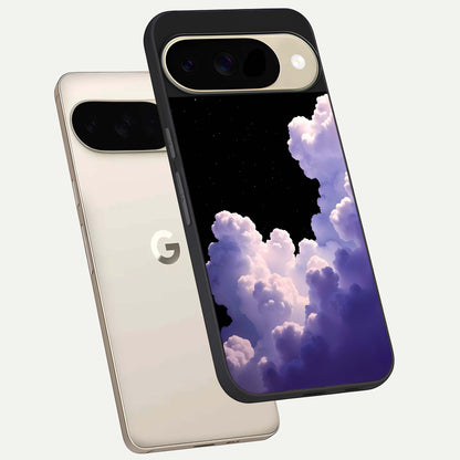  Starlit Night Whispers phone case For Google Pixel 9 showing premium glass back cover with detailed artwork