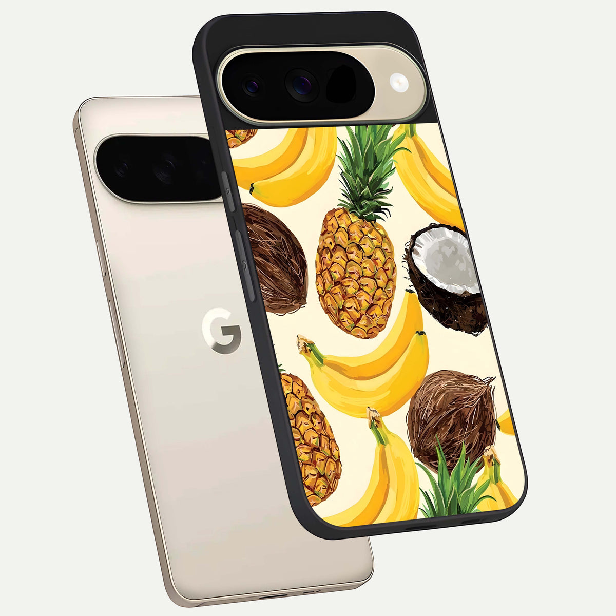  Tropical Fruit Mood phone case For Google Pixel 9 showing premium glass back cover with detailed artwork