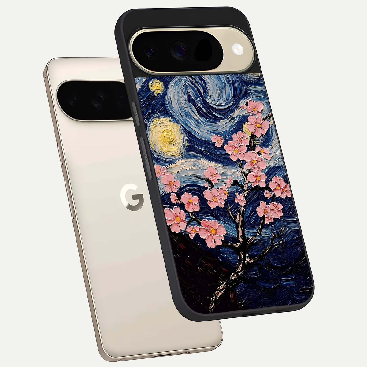  Van Gogh Scenery phone case For Google Pixel 9 showing premium glass back cover with detailed artwork