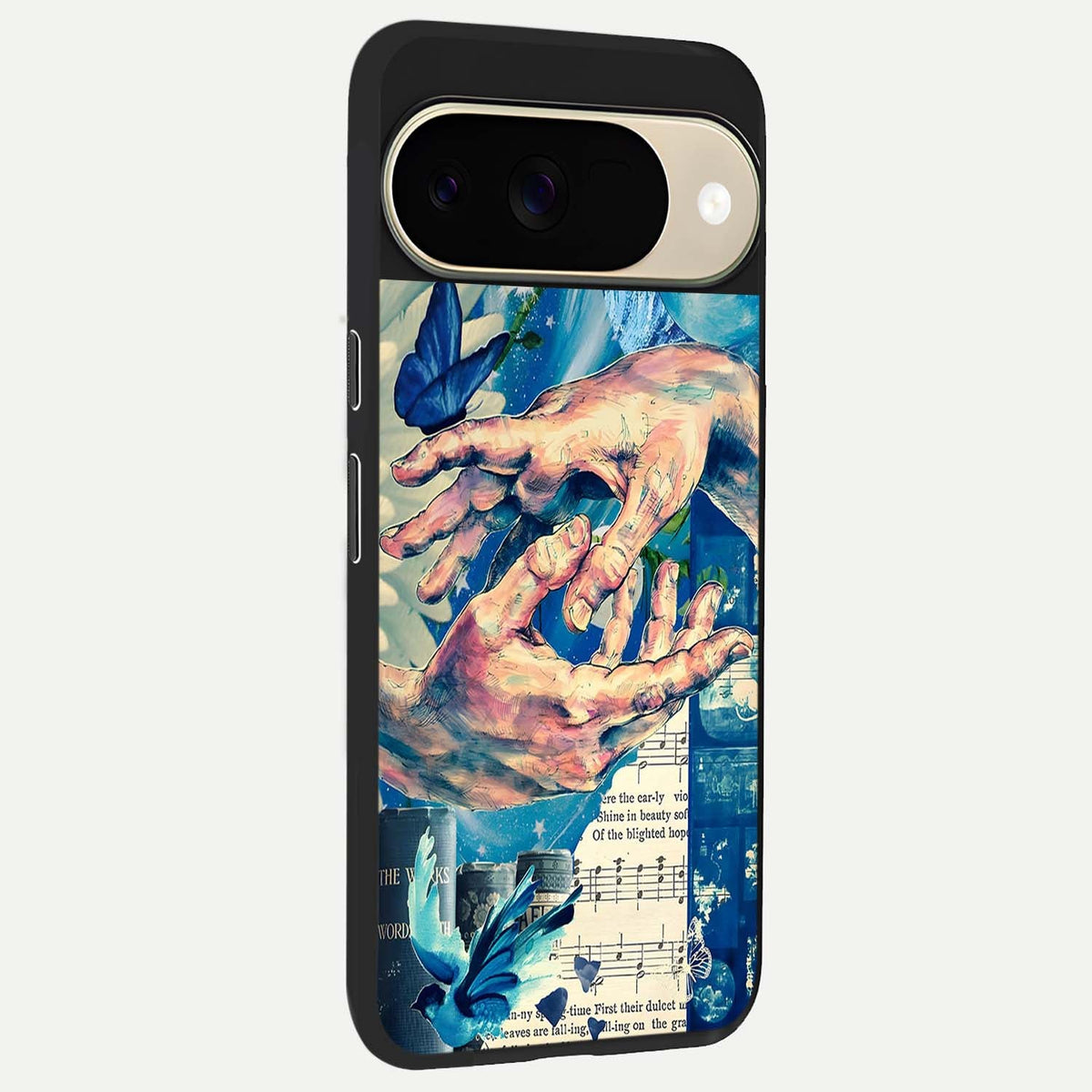  Aesthetic Divider back cover For Google Pixel 9 slim fit glass case with vibrant aesthetic design