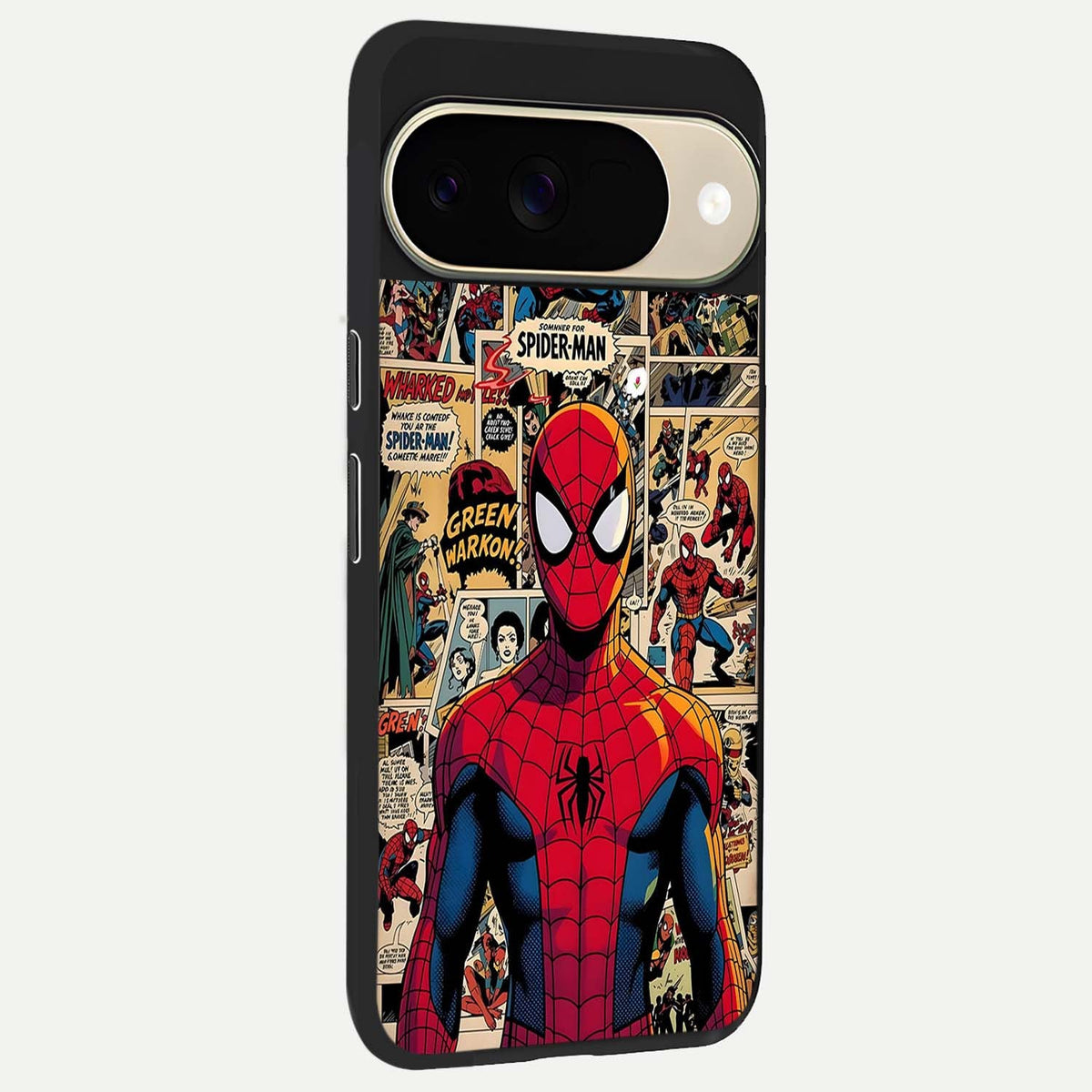  Aesthetic Spider back cover For Google Pixel 9 slim fit glass case with vibrant aesthetic design