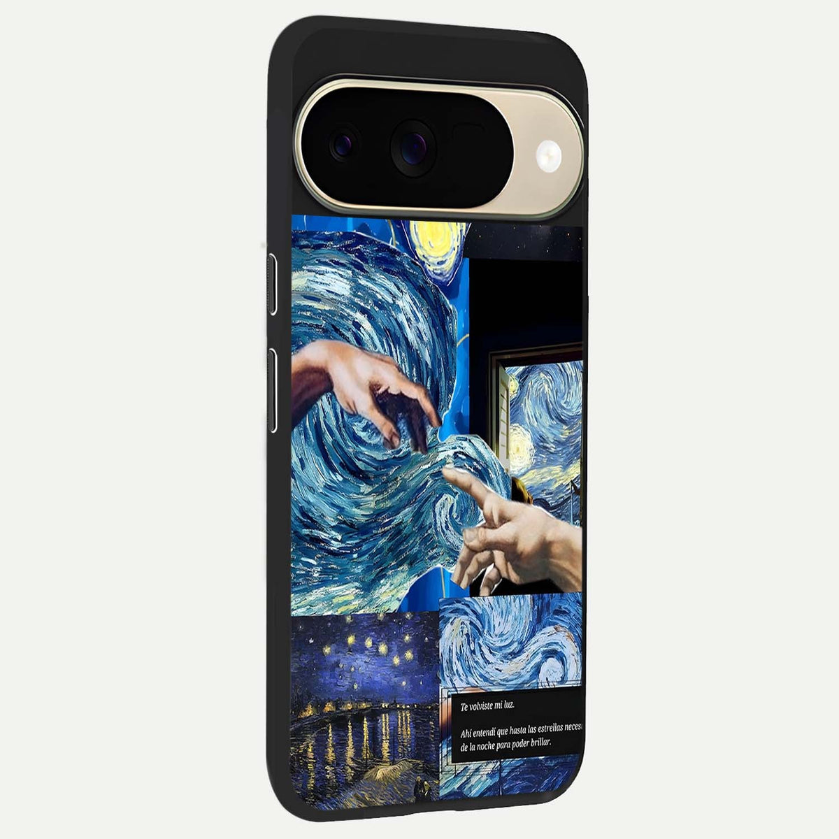  Aesthetic Vando Hands back cover For Google Pixel 9 slim fit glass case with vibrant aesthetic design