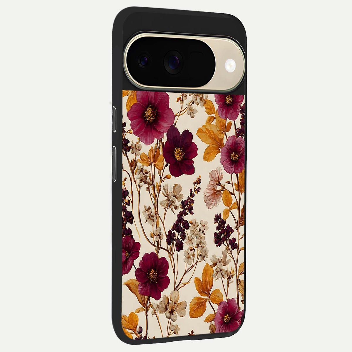  Autumn Wine Bloom back cover For Google Pixel 9 slim fit glass case with vibrant aesthetic design