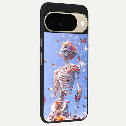  Bloom Beyond Bones back cover For Google Pixel 9 slim fit glass case with vibrant aesthetic design