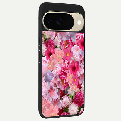  Bloom Crush Fantasy back cover For Google Pixel 9 slim fit glass case with vibrant aesthetic design