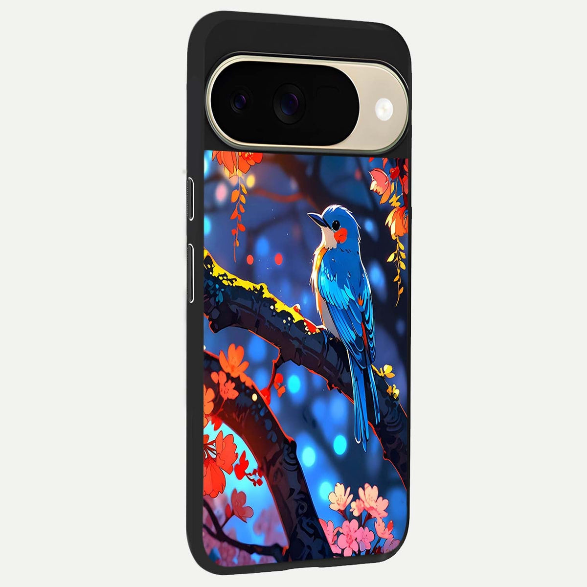  Blooming Water Drift back cover For Google Pixel 9 slim fit glass case with vibrant aesthetic design