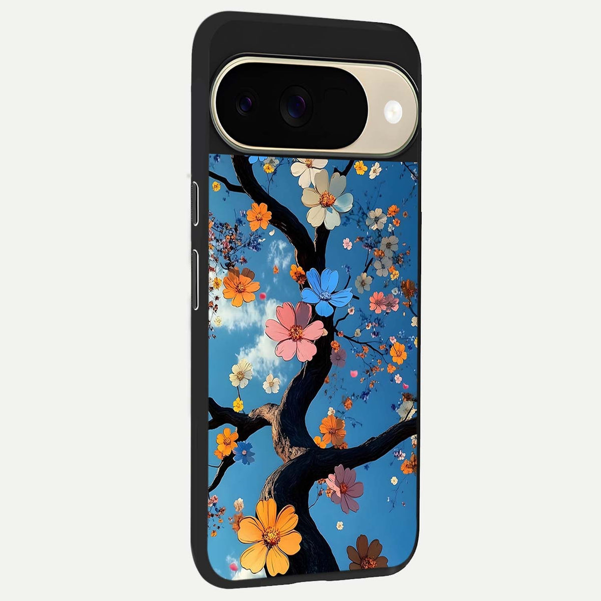  Blossom Dream Sky back cover For Google Pixel 9 slim fit glass case with vibrant aesthetic design