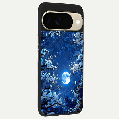  Blossom Moonlight Sky back cover For Google Pixel 9 slim fit glass case with vibrant aesthetic design