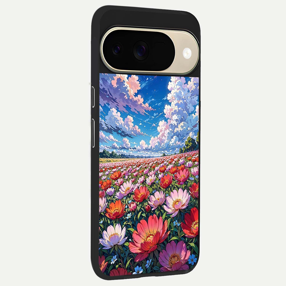  Blossom Sky Field back cover For Google Pixel 9 slim fit glass case with vibrant aesthetic design
