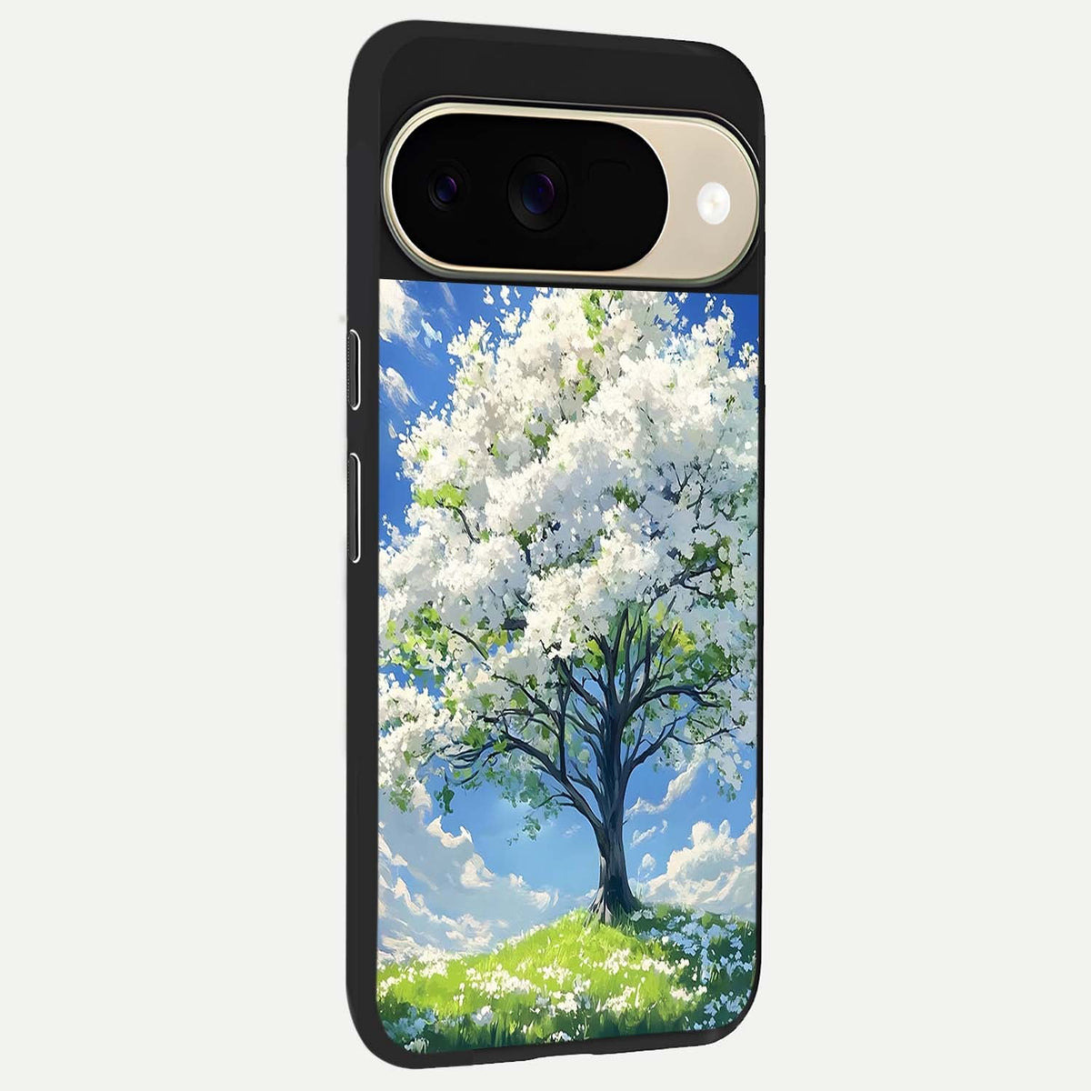  Blossom Sky Serenity back cover For Google Pixel 9 slim fit glass case with vibrant aesthetic design