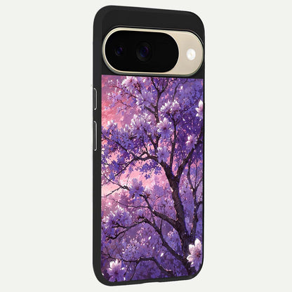  Blossom Tree back cover For Google Pixel 9 slim fit glass case with vibrant aesthetic design