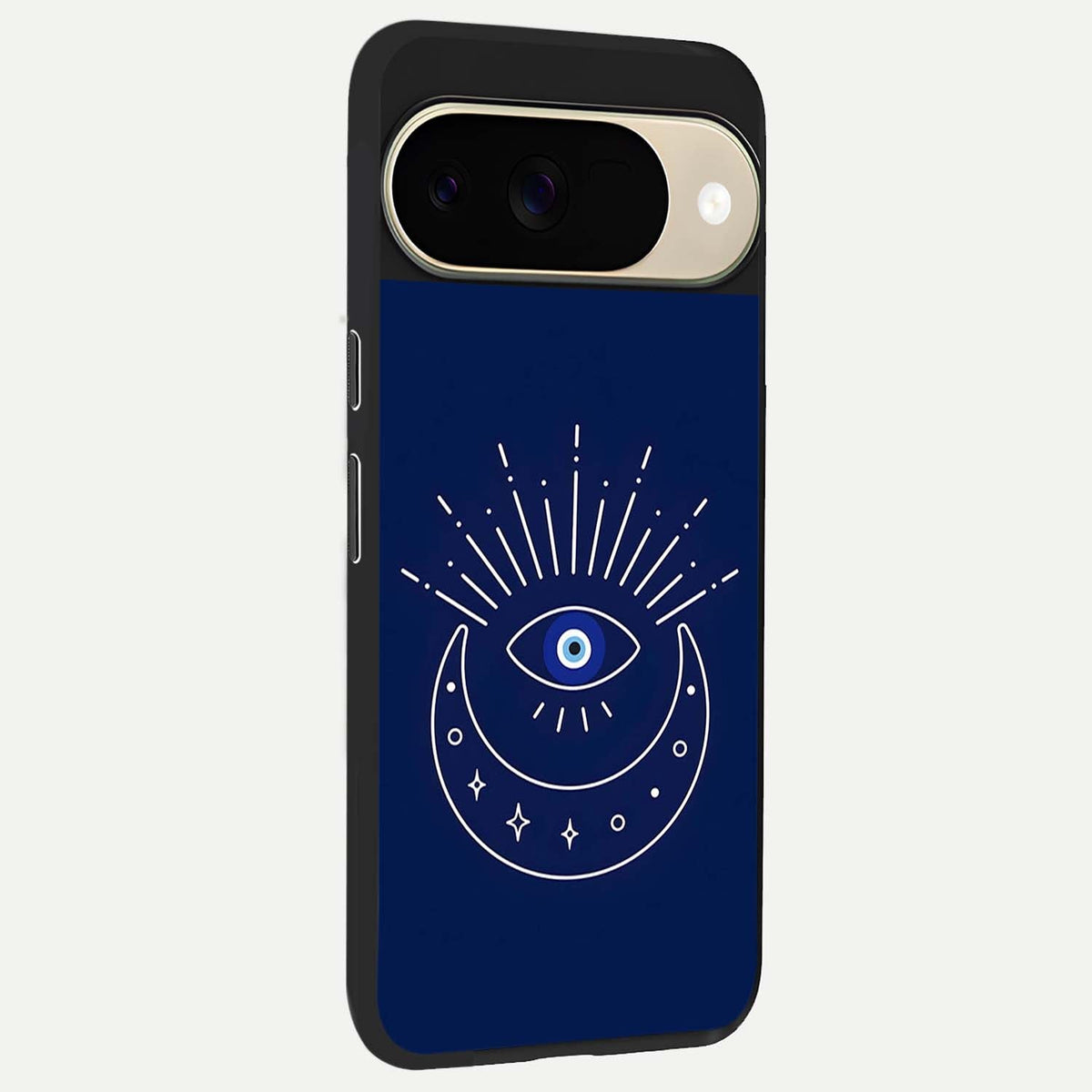  Blue Evil Eye back cover For Google Pixel 9 slim fit glass case with vibrant aesthetic design