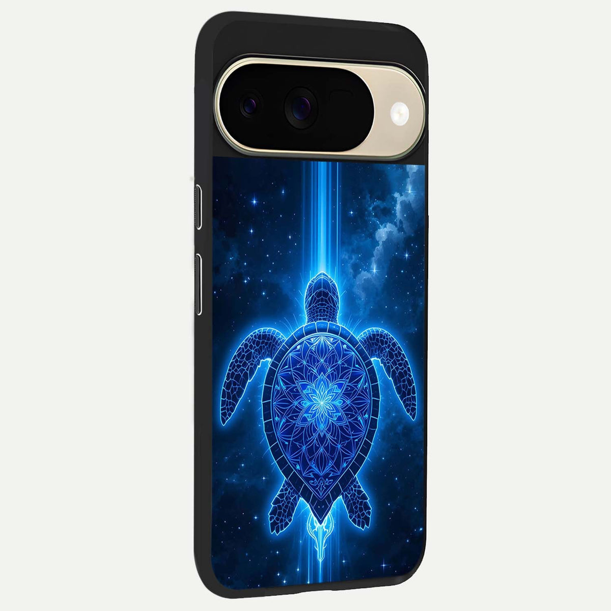  Blue Galaxy Turtle back cover For Google Pixel 9 slim fit glass case with vibrant aesthetic design