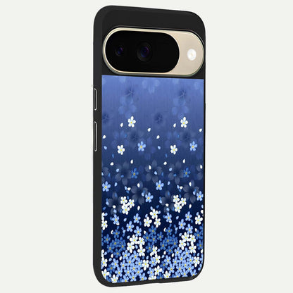  Blue Starry back cover For Google Pixel 9 slim fit glass case with vibrant aesthetic design