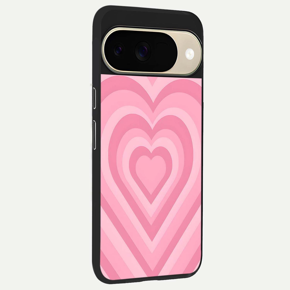  Blush Heart Waves back cover For Google Pixel 9 slim fit glass case with vibrant aesthetic design