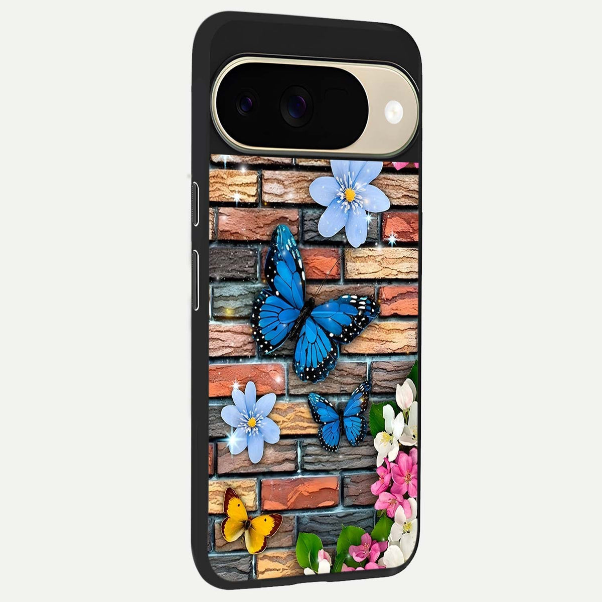  Brick Bloom Flight back cover For Google Pixel 9 slim fit glass case with vibrant aesthetic design