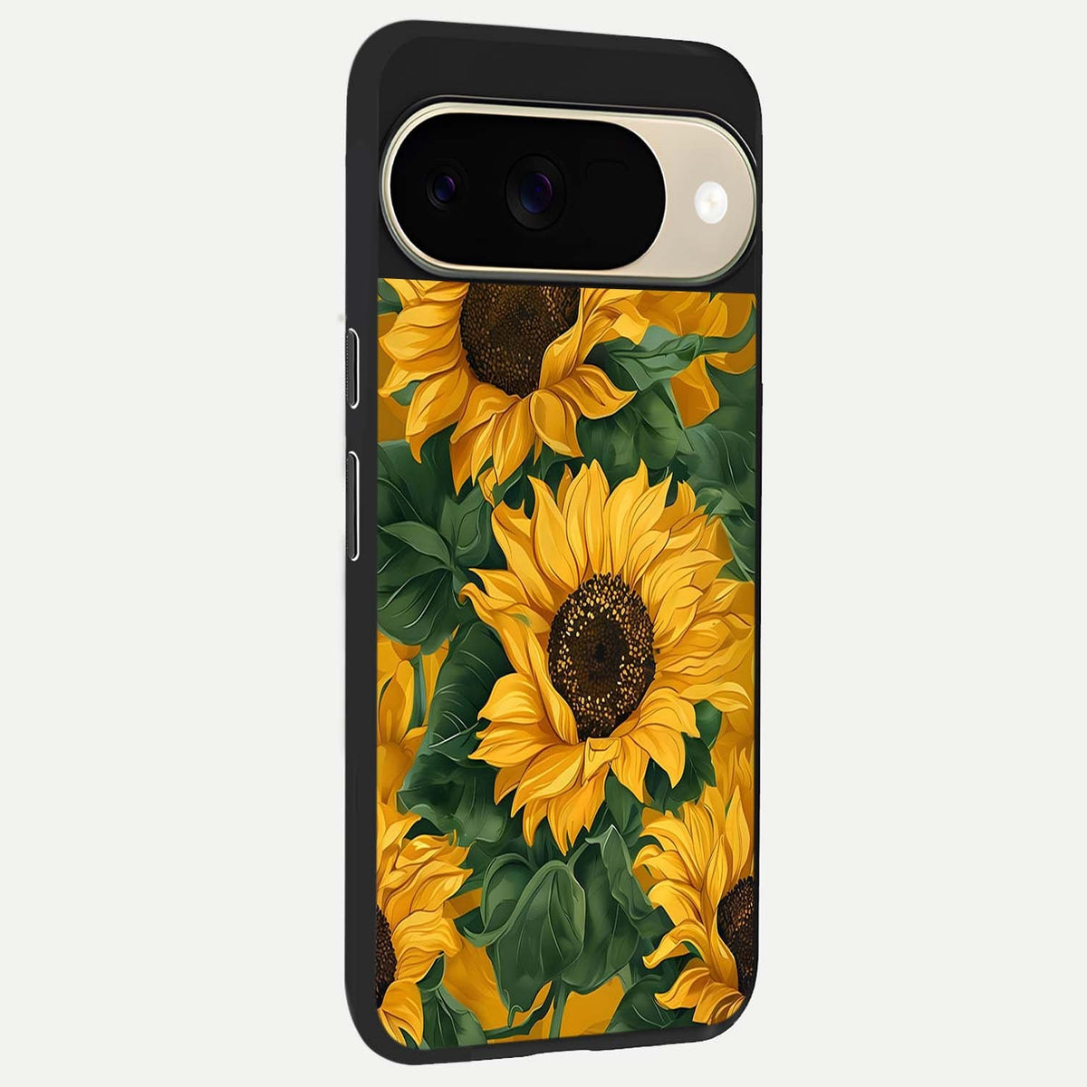  Bright Sunflower Bloom back cover For Google Pixel 9 slim fit glass case with vibrant aesthetic design