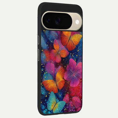  Butterfly Dream Mist back cover For Google Pixel 9 slim fit glass case with vibrant aesthetic design