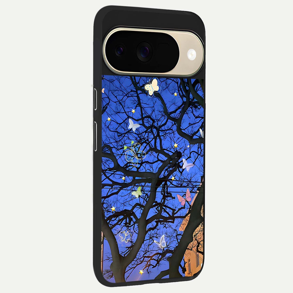  Butterfly Night Magic back cover For Google Pixel 9 slim fit glass case with vibrant aesthetic design