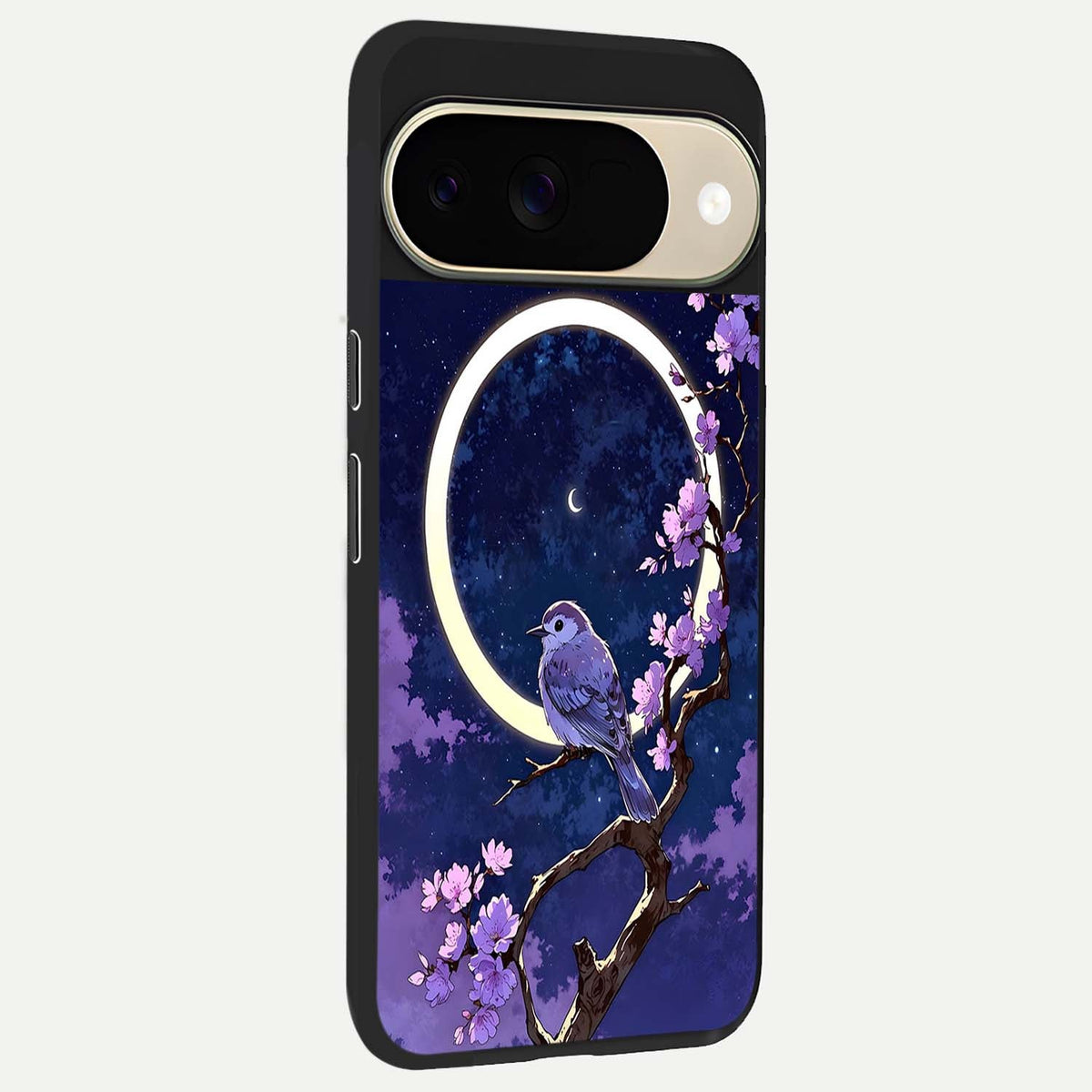  Celestial Bird Blossom back cover For Google Pixel 9 slim fit glass case with vibrant aesthetic design