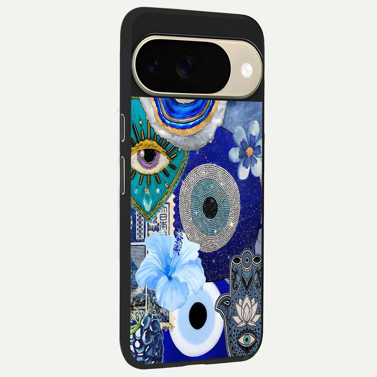  Celestial Blue Vision back cover For Google Pixel 9 slim fit glass case with vibrant aesthetic design